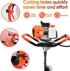 Trivella a Terra a Benzina 63CC, Macchina per Scavare Buche per Pali, per Giardino e Fattoria, Trivella Professionale per Terreno - Product Image 4