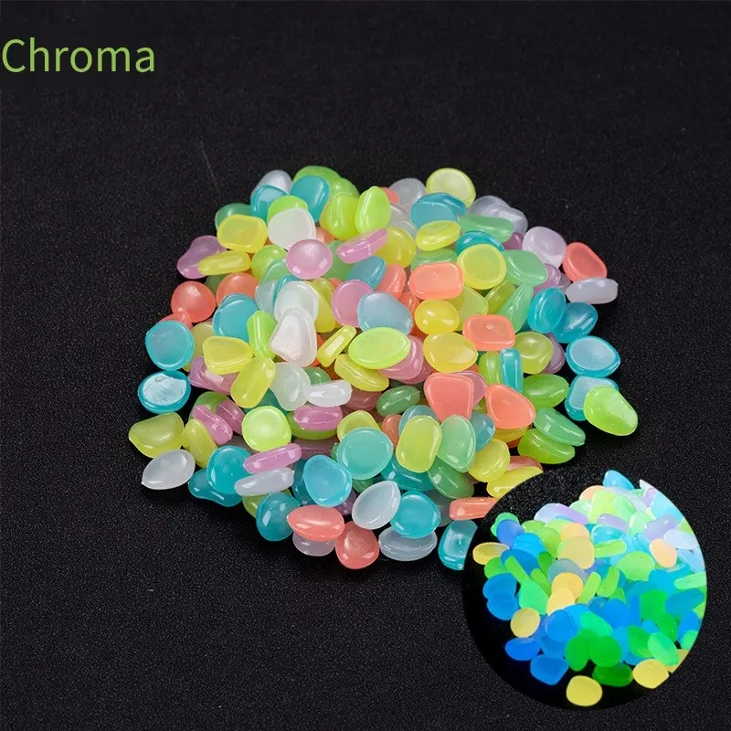 200 vasi in pietra luminosa artificiale decorati con ciottoli fluorescenti da 0.5g per confezione da 1 cm