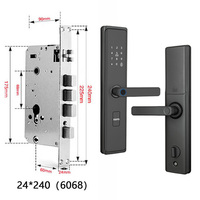 Cerradura Digital Inteligente Tuya D01 con Wi-Fi y Soporte en la Nube, Desbloqueo por Huella Dactilar, Capacidad para 100 Huellas Dactilares, para Puertas de Aluminio/Acero/Madera
