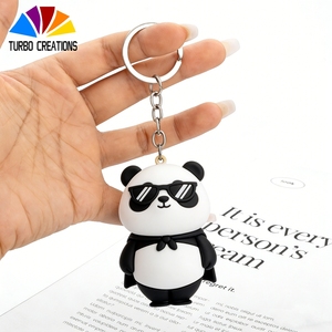 Customized 3D Rubber Dog Portemonnee Keychain with Metal Chain-Waterproof Cartoon Design Perfect Gift