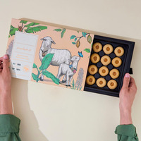 Boîte de papier de carton blanc de luxe avec impression de logo personnalisé Snack Cookies Pain Bonbons Alimentaire Chocolat Emballage Boîte-cadeau avec séparateurs