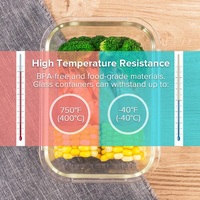 Cocina Vaso Hermético de la caja de almuerzo de cocina conjunto de contenedores de almacenamiento hermético de almacenamiento de alimentos de almacenamiento de contenedores para alimentos