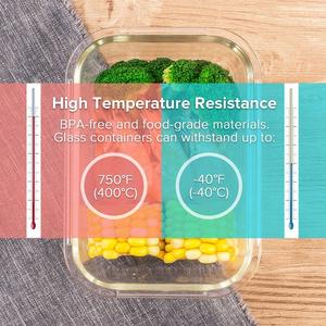 Boîte à lunch en <span class=keywords><strong>verre</strong></span> hermtique, récipients de cuisine en <span class=keywords><strong>verre</strong></span>, rangement des aliments secs, récipients pour le stockage des aliments - Product Image 6