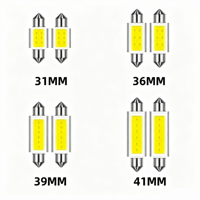 Ampoule LED COB TCYATO Festoon 31mm 36mm 39mm 41mm C5W C10W Blanche pour Voiture, Plafonnier, Lecture, Coffre, Plaque d'Immatriculation, Véhicule