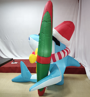 Requin de noël avec décorations de Skateboard gonflables d'extérieur Offre Spéciale nouveau Type intéressant