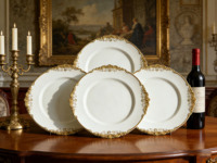 Assiettes en plastique sans BPA, réutilisables, empilables, incassables, légères, pour mariage, réception, traiteur et usage quotidien