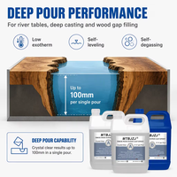 Époxy liquide transparent non toxique de qualité alimentaire pour la coulée de verre avec durcisseur pour meubles en bois faits à la main et projets d'artisanat domestique