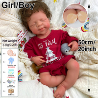 Poupées bébés réalistes en silicone platine PASCALE de 20 pouces, poupées reborn, sucette disponible, jouets interactifs pour tout-petits