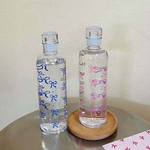 Bouteille d'eau sport en plastique colorée, personnalisée, anti-fuite, sans BPA, au design mignon, tasse à eau décontractée - Product Image 3