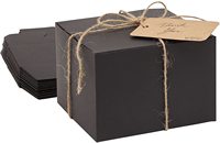 Boîte d'emballage en papier kraft personnalisée enveloppe noire boîte postale en papier pliable emballage boîte en papier artisanal