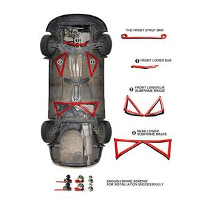 Stabilisateur de suspension pour Volkswagen et VW Golf IV et Golf, barre de bras oscillante arrière de la carrosserie - Product Image 6