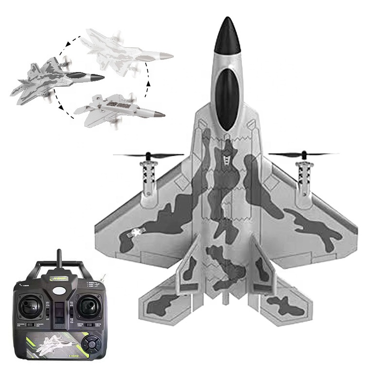 F22 2,4 ГГц Радиоуправляемый Истребитель модель 4-Канальный Самолет с дистанционным управлением самолет с двумя режимами игрушка для детей взрослых батарейный блок в комплекте