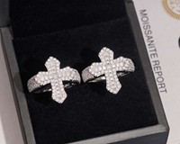 Bague Croix en Moissanite Argent S925 – Style Audacieux, Très Apprécié des Rappeurs et Influenceurs, Tendance Streetwear Miami/Nouvelle York