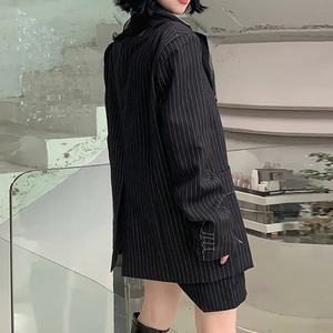 OUDINA autunno Design personalizzato con giuntura <span class=keywords><strong>a</strong></span> <span class=keywords><strong>righe</strong></span> in rete giacche <span class=keywords><strong>Blazer</strong></span> da <span class=keywords><strong>donna</strong></span> eleganti <span class=keywords><strong>Blazer</strong></span> da <span class=keywords><strong>donna</strong></span> - Product Image 2