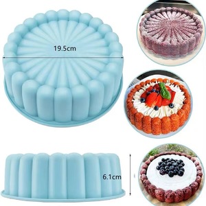 <b>Silicone</b> Cake Mold Sunflower Shape Folding Round <b>Baking</b> Pan Household Oven Safe For Commercial Use - Product Image 5