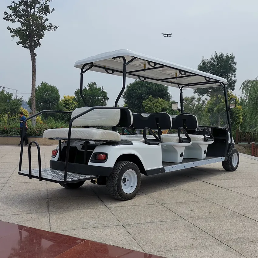 Cheap Luxury 8 Seater Low Speed Vehicle 4 Wheel Drive Push Electric Street Legal Golf Cart For Sale