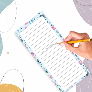 Bloc de Notas Autoadhesivo Desprendible, Cuaderno con Diseño Floral, Lista de Tareas, Lista de Verificación, Personalizable - Product Image 1