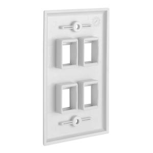 Plaque murale Keystone 4 ports, plaque murale Keystone à profil bas à un seul poste, trou de taille standard pour insert modulaire - Product Image 2