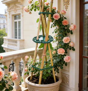 Supports de plantes en plastique vert HUAFU en gros, connecteurs de tuteurs, capuchons de soutien pour cannes de plantes, plantes grimpantes - Product Image 5