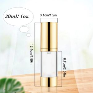 Bouteille Pompe Airless en Plastique 5ml 10ml 12ml 15ml pour Cosmétiques, Format Voyage 0.5oz, Flacon Vide Blanc pour Lotion, Coloré, Taille Moyenne, Vente en Gros - Product Image 1