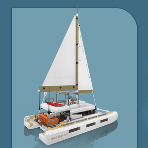 Mould King 10217 890PCS Serie de Barcos Catamarán <span class=keywords><strong>Velero</strong></span> Modelo de Barco de Juguete Bloques de Construcción Modelo Técnico Regalo Festivo - Product Image 3