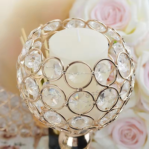 Candelabro <span class=keywords><strong>de</strong></span> Metal y Cristal Elegante <span class=keywords><strong>para</strong></span> Fiestas <span class=keywords><strong>de</strong></span> Boda, Portavelas <span class=keywords><strong>para</strong></span> Decoración del Hogar, Centro <span class=keywords><strong>de</strong></span> <span class=keywords><strong>Mesa</strong></span> - Product Image 2