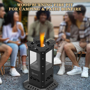 Chimeneas portátiles de pozo de fuego de acero inoxidable 430 para estufa de Camping, producto de venta de <span class=keywords><strong>pellets</strong></span> de madera sin humo - Product Image 3