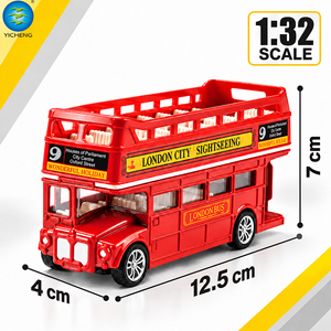 1:32 Vintage Diecast <strong>London</strong> Double Decker <strong>Bus</strong> <strong>Toy</strong> Open Top Pull Back Metal Sightseeing <strong>Bus</strong> Model Kids Collectible Gift <strong>Toy</strong> - Product Image 3