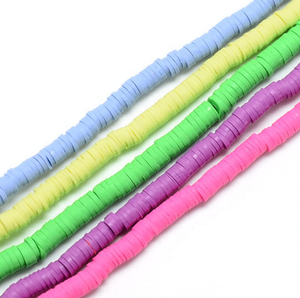 Perles en argile polymère de 6 mm, perles plates en argile polymère, perles en vrac, perles en argile <span class=keywords><strong>Fimo</strong></span> pour la fabrication de bracelets - Product Image 3