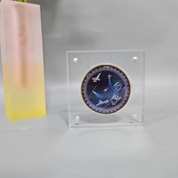 Boîte de présentation de luxe moderne pour capsules de pièces de monnaie carrées sur mesure, avec insert noir, montage facile, tailles 24mm-40mm