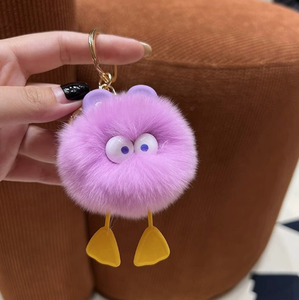 Porte-clés Adorable Canard en Peluche sur Boule de Charbon, Pendentif Amusant, Cadeau Souvenir Kawaii pour Filles et Femmes - Product Image 6