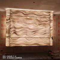 Intérieur résine acrylique artificielle marbre panneau de pierre translucide