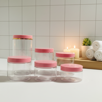 Bocaux cosmétiques en plastique PET recyclable de luxe de 50 g à 1000 ml avec bouchon à vis Impression personnalisée