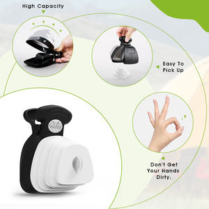 Cubo de Almacenamiento Redondo Moderno de Plástico ABS con Serigrafía, con Clip para Correa, Pala Portátil para Desechos de Perro con Tapas para Viajes - Product Image 1