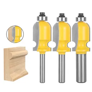 Woodworking cutter tools router bits shank 1/2 hard alloy for cutter wood fish handrail bit for Door Cabinet Woodworking Tools
