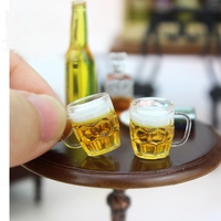 Accessoires pour maison de poupée, modèle miniature, jouet de simulation, mini bouteille de vin pour poupées et décoration de maison de poupée