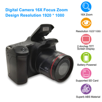 Appareil photo numérique 16X F-ocus Zoom Design 1080p Caméra vidéo SIR Prise en charge de la carte SD Alimenté par batterie pour la prise de photos