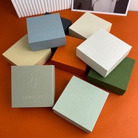 Boîte d'emballage pour bijoux avec couvercle en relief, couvercle et base en métal, modèle Ciel et Terre, matériaux recyclés, cadeau
