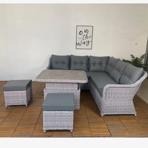 Mini sofá <span class=keywords><strong>modular</strong></span> de jardín de ratán de 5 plazas Premium de lujo, muebles modernos de exterior para comedor, patio, hoteles - Product Image 2