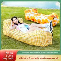 Matelas Gonflable de Camping Style Influenceur pour Bureau, Parc, Loisirs, Siège Extérieur, Canapé Paresseux, Plage, en Polyester