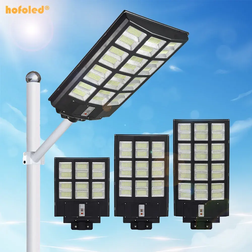 Lampu surya portabel cerdas Panel surya Jalan Sensor Led lampu lanskap Hofoled COB lampu banjir Led dengan kualitas baik