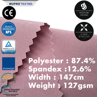 WP-5EP1 2026 SS Ropa Deportiva, Tela Tejida 87.4% Poliéster 12.6% Elastano, Absorbe la Humedad, Tela Elástica en 4 Direcciones para Correr