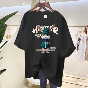 T-shirts d'été 100 % coton pour femmes 2026 – Vente en gros de t-shirts graphiques à col rond pour femmes, hauts courts à manches courtes, t-shirts Spirit - Product Image 6