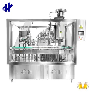 2000BPH Beer Filling Capping Labeling Machine For Glass Bottles