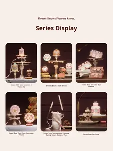 Coffret cadeau de maquillage <span class=keywords><strong>Flower</strong></span> <span class=keywords><strong>Knows</strong></span> the Sweetie Bear Collection Allin Kit avec fard à paupières, anticernes, rouge à lèvres et miroir, comprenant tous les articles. - Product Image 5