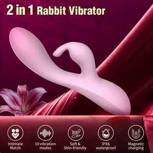 Vibratore a Doppia Testa Adesivo a Doppio Strato per Donne, Massaggiatore <span class=keywords><strong>e</strong></span> Stimolatore, Giocattolo per Adulti per Orgasmo del Punto G - Product Image 2
