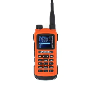 Anysec- Walkie Talkie con radio pública, micrófono inalámbrico de AC-580, banda Dual, Radio bidireccional VHF y UHF
