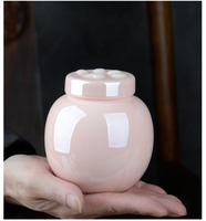 Urnes en céramique personnalisées pour bocal à cendres d'animaux domestiques rose étanche à l'humidité petite boîte commémorative de collection de poils de chat et de chien 170ml