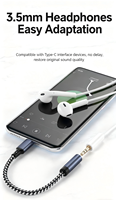 Cable USB-C a AUX Mejorado y Reforzado, Tipo-C a Conector Hembra de 3.5mm, Duradero para Auriculares Clásicos