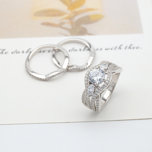 <strong>Stacking</strong> Crystal <strong>Silver</strong> Engagement Wedding Jewelry Stackable for Bride Women Finger <strong>Ring</strong> <strong>Silver</strong> <strong>Stacking</strong> <strong>Rings</strong> - Product Image 5